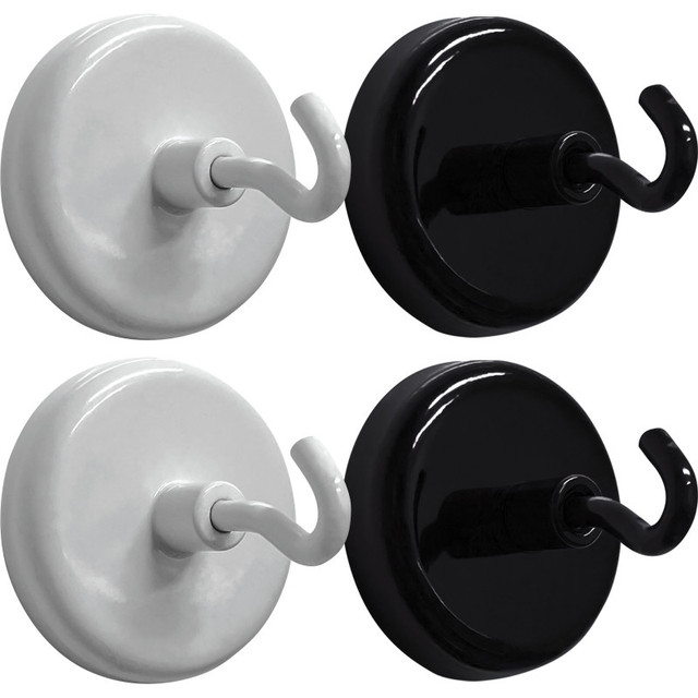 TEACHER CREATED RESOURCES Teacher Created Resources® Black & White Magnetic Hooks, Pack of 4 TEACHER CREATED RESOURCES Teacher Created Resources® Black & White Magnetic Hooks, Pack of 4
