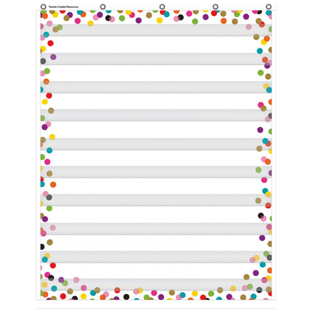 TEACHER CREATED RESOURCES Teacher Created Resources® Confetti 10 Pocket Chart, 34" x 44"