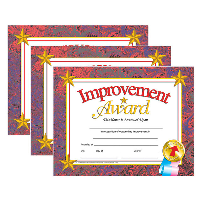 FLIPSIDE Hayes Publishing Improvement Award Certificate, 30 Per Pack, 3 Packs