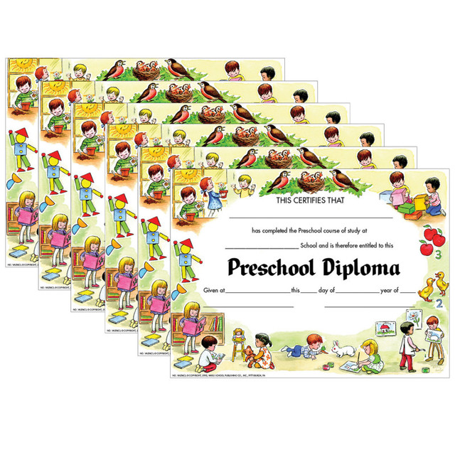 FLIPSIDE Hayes Publishing Preschool Diploma, 30 Per Pack, 6 Packs