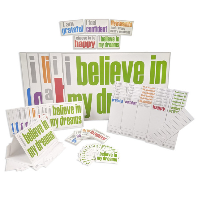 INSPIRED MINDS Inspired Minds Confidence Ultra Booster Set, Posters, Magnets, Notes, Page Keepers, Note Cards, 150 Pieces