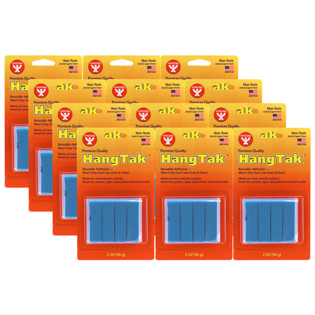 HYGLOSS PRODUCTS INC. Hygloss® HangTak™ Reusable Adhesive, Blue, 2 oz. Per Pack, 12 Packs