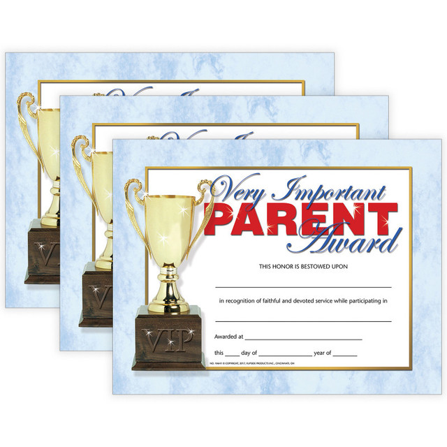 FLIPSIDE Hayes Publishing Very Important Parent Award, 8.5" x 11", 30 Per Pack, 3 Packs