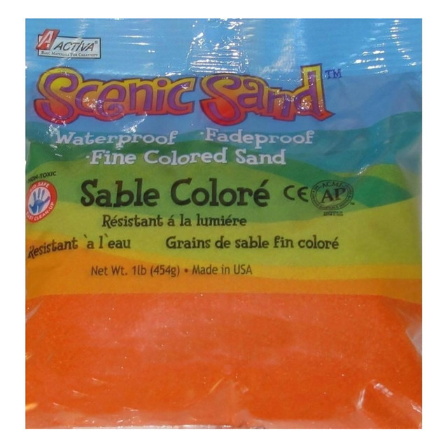 ACTIVA PRODUCTS ACTÍVA Scenic Sand™ Craft Colored Sand, Orange, 1lb (454g) Bag