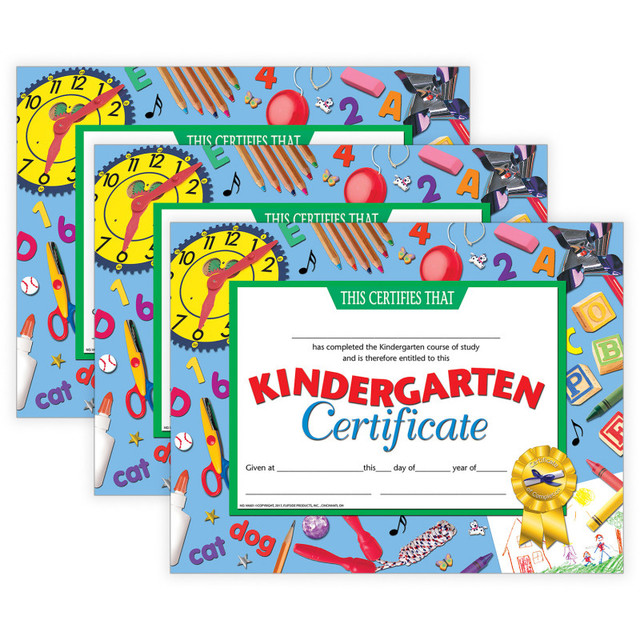 FLIPSIDE Hayes Publishing Kindergarten Certificate, 8.5" x 11", 30 Per Pack, 3 Packs