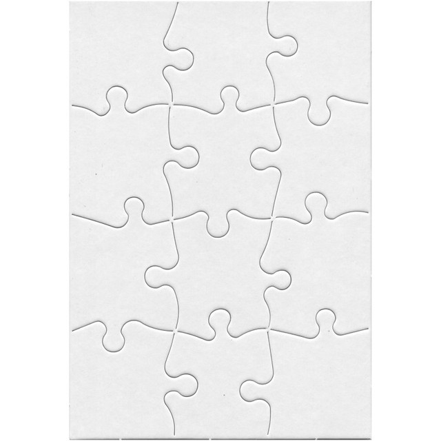 HYGLOSS PRODUCTS INC. Hygloss® Compoz-A-Puzzle®, 5 1/2" x 8" Rectangle, 12-Piece, Pack of 24