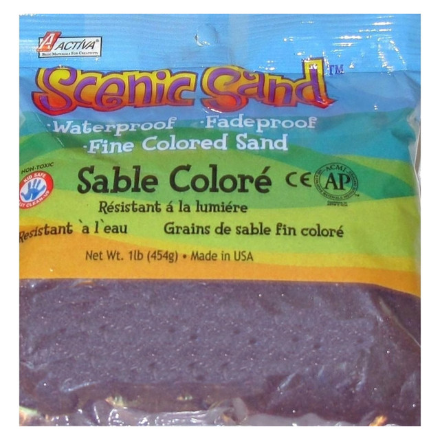 ACTIVA PRODUCTS ACTÍVA Scenic Sand™ Craft Colored Sand, Purple, 1lb (454g) Bag ACTIVA PRODUCTS ACTÍVA Scenic Sand™ Craft Colored Sand, Purple, 1lb (454g) Bag