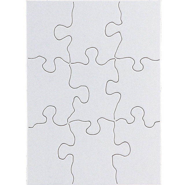 HYGLOSS PRODUCTS INC. Hygloss® Compoz-A-Puzzle®, 4" x 5-1/2" Rectangle, 9 Pieces, 24 Puzzles