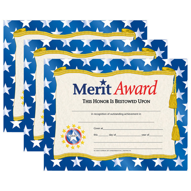 FLIPSIDE Hayes Publishing Merit Award Certificate, 8.5" x 11", 30 Per Pack, 3 Packs