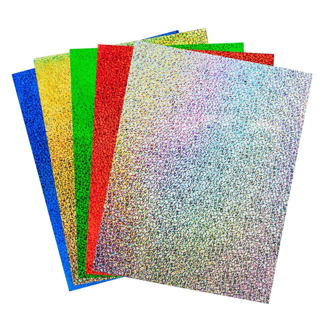 HYGLOSS PRODUCTS INC. Hygloss® Self Adhesive Holographic Paper, 8.5" x 11", 5 Sheets
