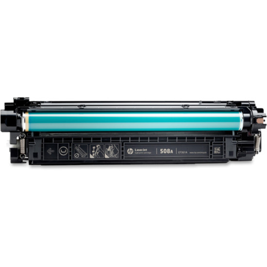 HP Inc. HP CF361A HP 508A (CF361A) Original Laser Toner Cartridge - Single Pack - Cyan - 1 Each