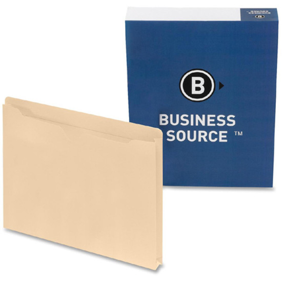Business Source 65801 Business Source Straight Tab Cut Legal Recycled File Pocket