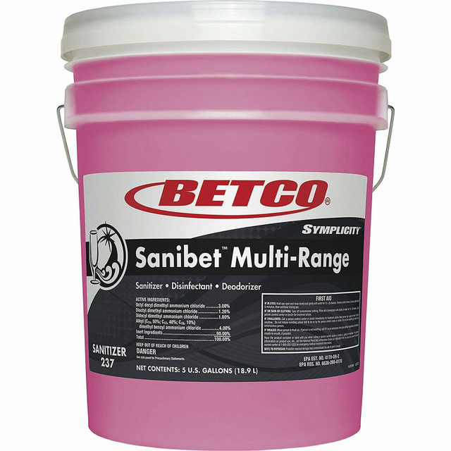 Betco Corporation Symplicity 2370500 Betco&reg; Sanibet Multi-Range Sanitizer, 5g