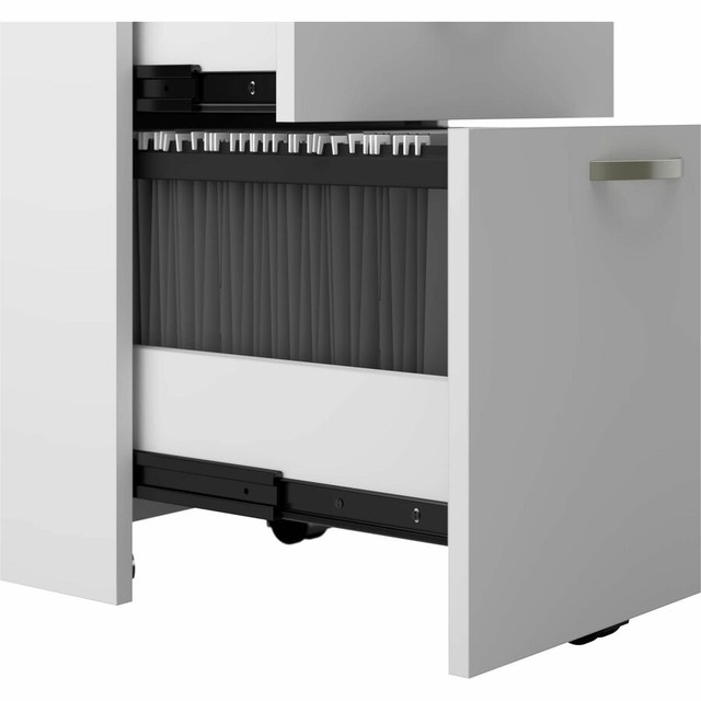 Bush Industries, Inc Bush Business Furniture EOD560SWH-03K Bush Business Furniture Easy Office 60W 2 Person L Shaped Cubicle Desk with Drawers and 45H Panels