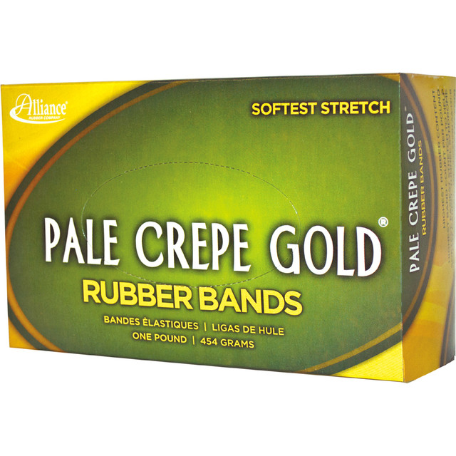 Alliance Rubber Company Alliance Rubber 21405 Alliance Rubber 21405 Pale Crepe Gold Rubber Bands - Size #117B
