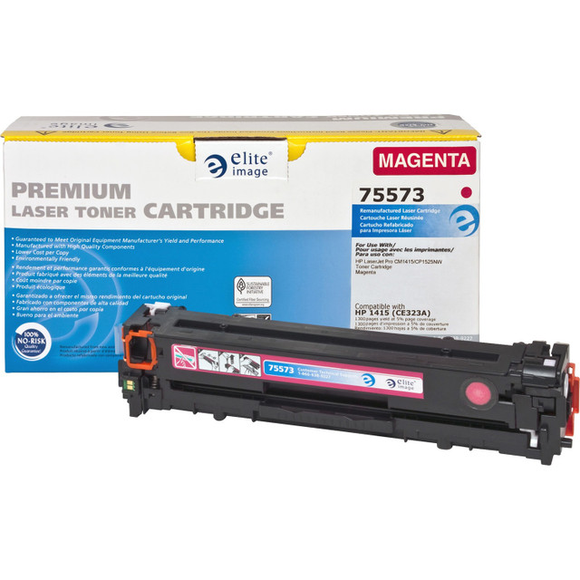 Elite Image 75573 Elite Image Remanufactured Laser Toner Cartridge - Alternative for HP 128A (CE323A) - Magenta - 1 Each
