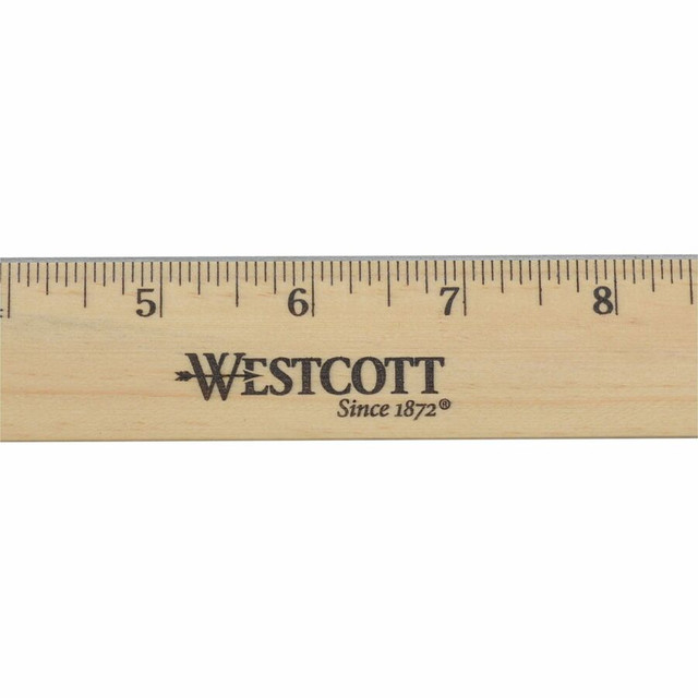 Acme United Corporation Westcott 05011 Westcott Beveled Metal Edge Wood Rulers