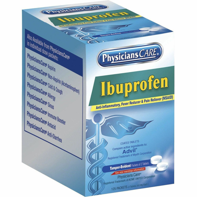 Acme United Corporation PhysiciansCare 90109 PhysiciansCare Ibuprofen Individual Dose Packets
