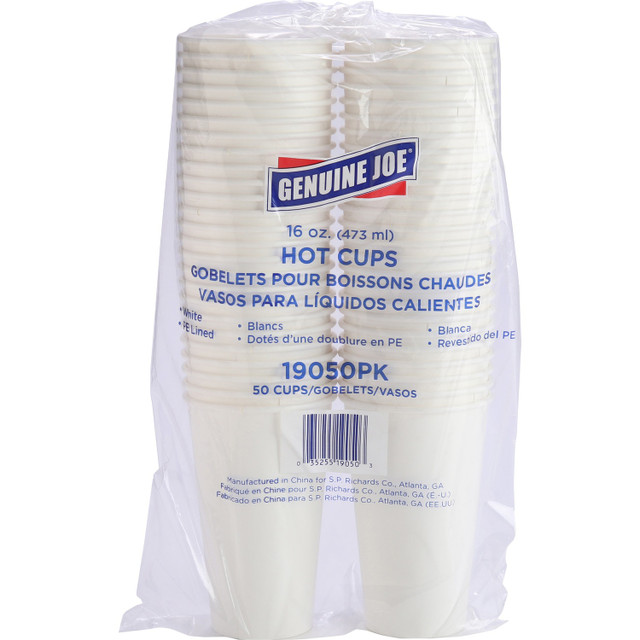 Genuine Joe 19050 Genuine Joe 16 oz Disposable Hot Cups