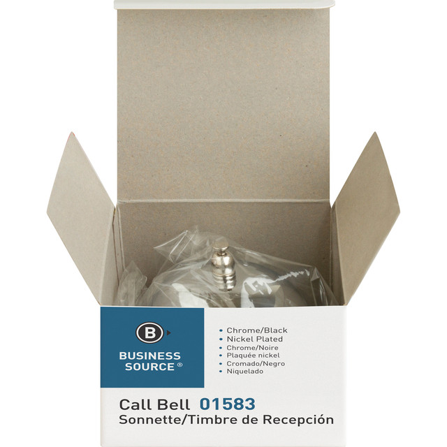 Business Source 01583 Business Source Nickel Plated Call Bell
