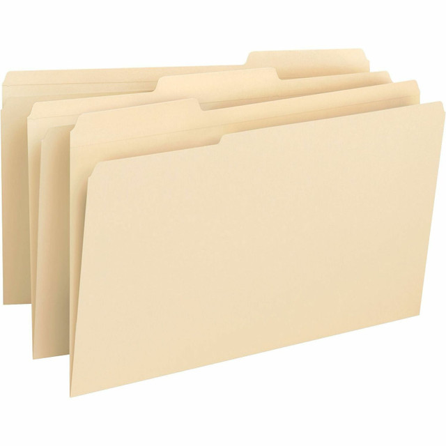 Business Source 16516 Business Source 1/3 Tab Cut Legal Recycled Top Tab File Folder