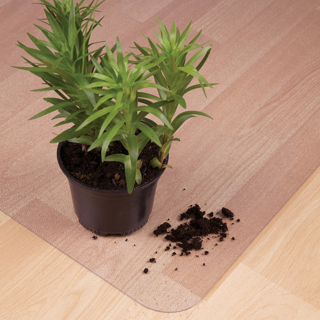 Floortex ECO123048AEP Ecotex&reg; Enhanced Polymer Rectangular Chair Mat with Anti-Slip Backing for Hard Floors - 30" x 48"