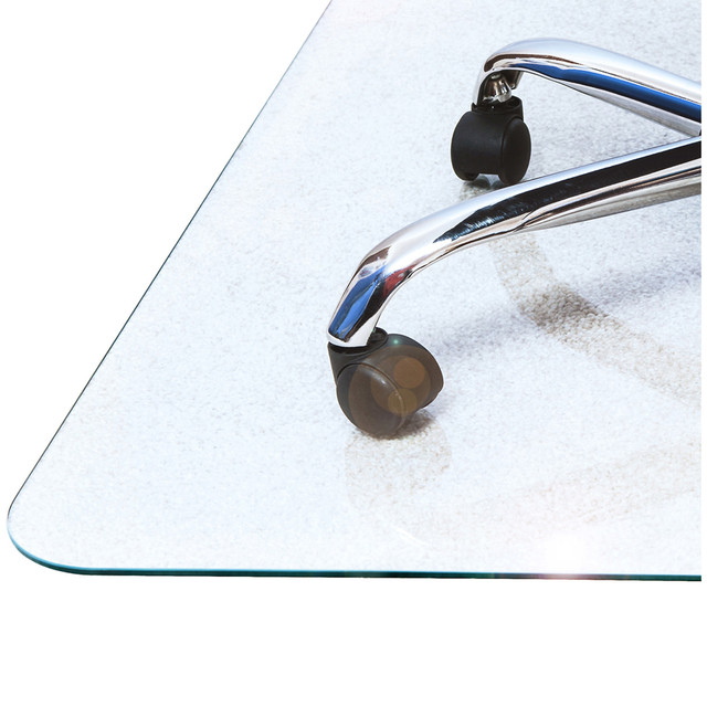 Floortex 123648EG Glaciermat&reg; Heavy Duty Glass Chair Mat for Hard Floors & Carpets - 36" x 48"