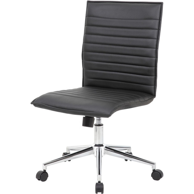 Norstar Office Products Inc Boss B9534C-BK Boss Black Vinyl Armless Hospitality Chair