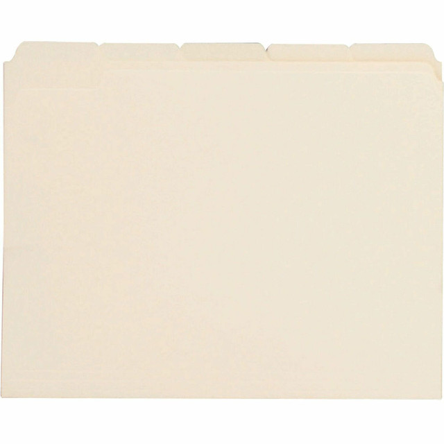 Business Source 43567 Business Source 1/5 Tab Cut Letter Recycled Top Tab File Folder