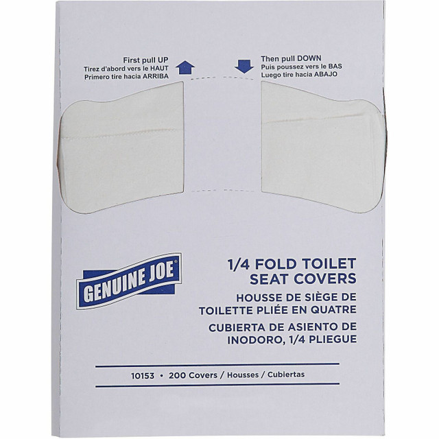 Genuine Joe 10153 Genuine Joe Quarter-Fold Toilet Seat Covers Genuine Joe 10153 Genuine Joe Quarter-Fold Toilet Seat Covers