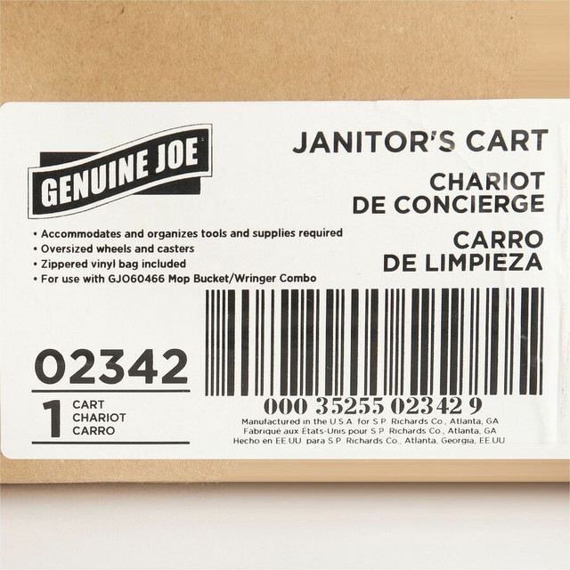Genuine Joe 02342 Genuine Joe Workhorse Janitor's Cart Genuine Joe 02342 Genuine Joe Workhorse Janitor's Cart