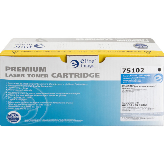 Elite Image 75102 Elite Image Remanufactured Laser Toner Cartridge - Alternative for HP 13A (Q2613A) - Black - 1 Each