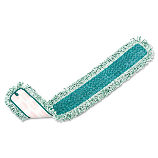RUBBERMAID COMMERCIAL PROD. HYGEN™ Q449 HYGEN Dust Mop Heads With Fringe, Green, 48", Microfiber