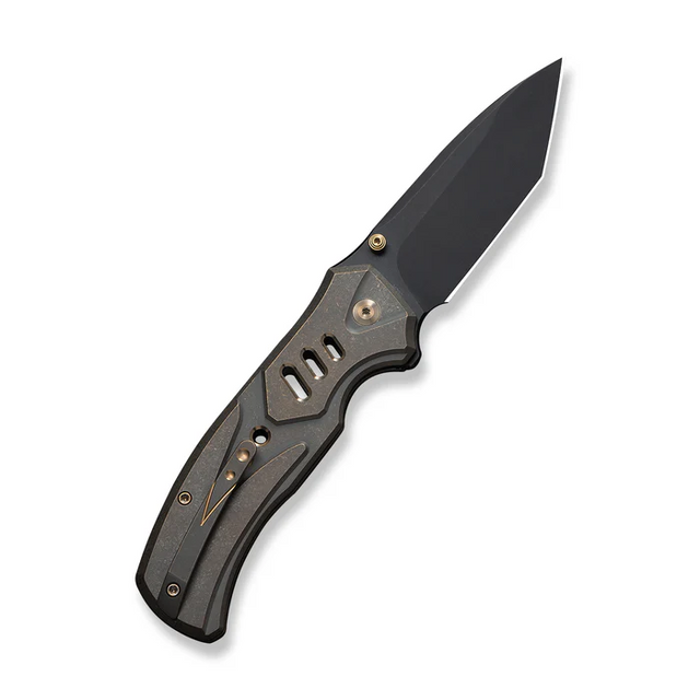 We Knife WE24094-3 WEKNIFE Zentron Flipper & Thumb Stud & Button Lock Knife Bronze Titanium Handle
