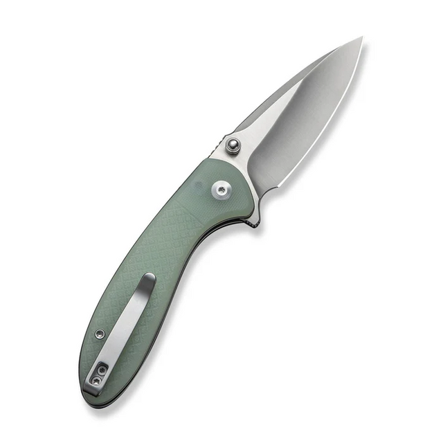 CIVIVI Knives C24031-3 Faeger Flipper & Thumb Stud & Button Lock Knife Milled Natural G10 Handle