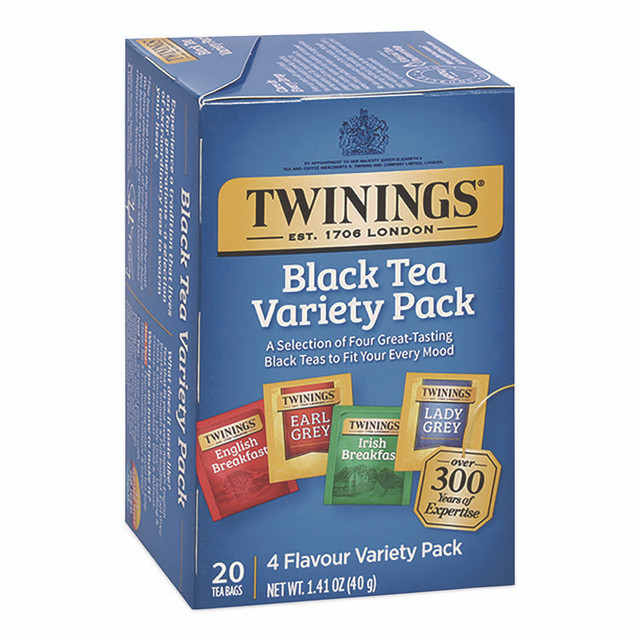 TWININGS NORTH AMERICA INC TNA05320 Black Tea Variety Pack, Assorted Flavors, 20/Box