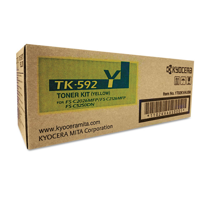 MITA Kyocera TK592Y TK592Y Toner, 7,000 Page-Yield, Yellow