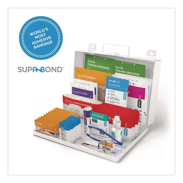 AERO HEALTHCARE SUREFILL™ AK25T 25 Series All Purpose First Aid Kit, 180 Pieces, Metal Case