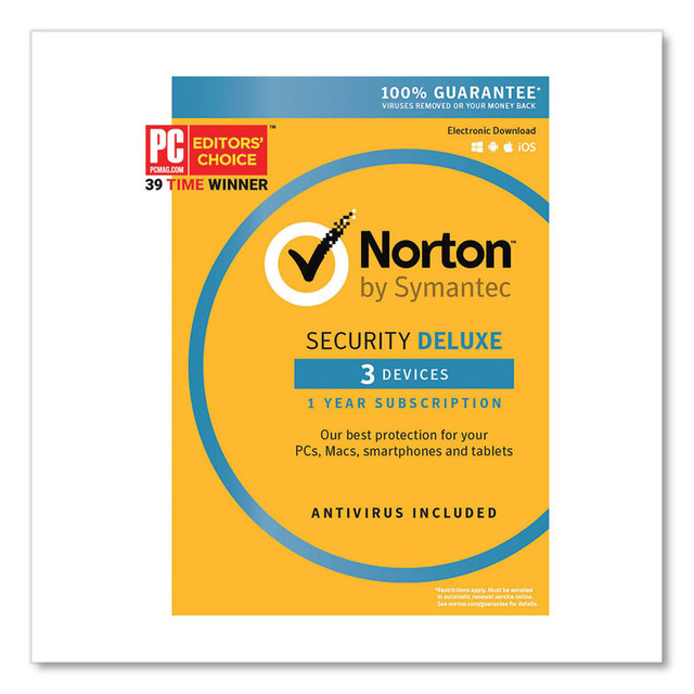 SYMANTEC CORPORATION Norton™ 21378114 Security Deluxe Software, For 3 Users