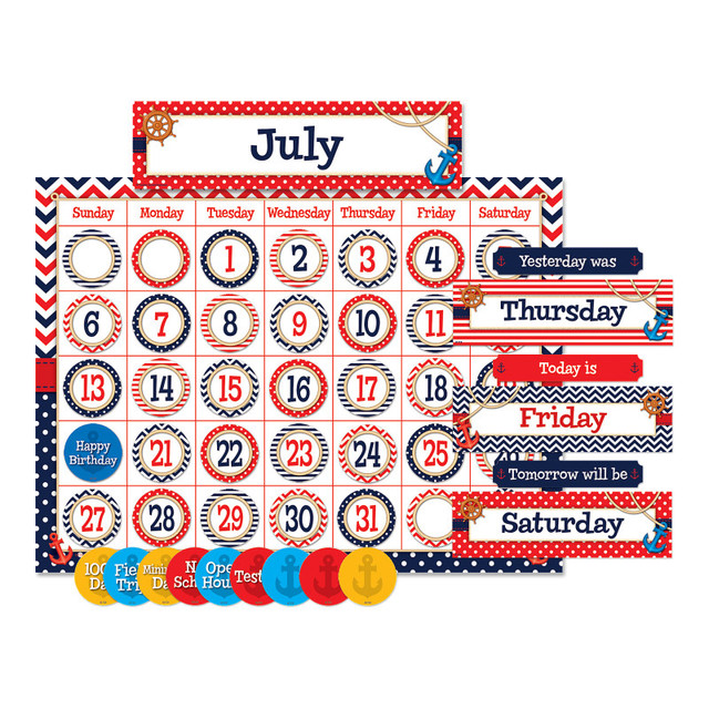 TEACHER CREATED RESOURCES Teacher Created Resources® Nautical Calendar Bulletin Board Display Set