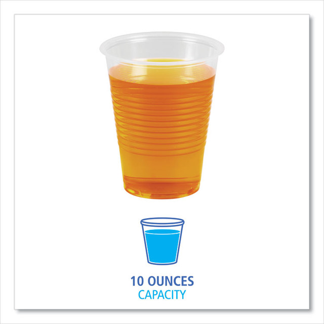 BOARDWALK TRANSCUP10PK Translucent Plastic Cold Cups, 10 oz, 100/Pack