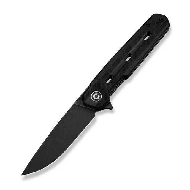 CIVIVI Knives C25015A-1 Navo Flipper Knife Black G10 Handle (3.25"" Black Stonewashed Nitro-V Blade) CIVIVI Knives C25015A-1 Navo Flipper Knife Black G10 Handle (3.25"" Black Stonewashed Nitro-V Blade)