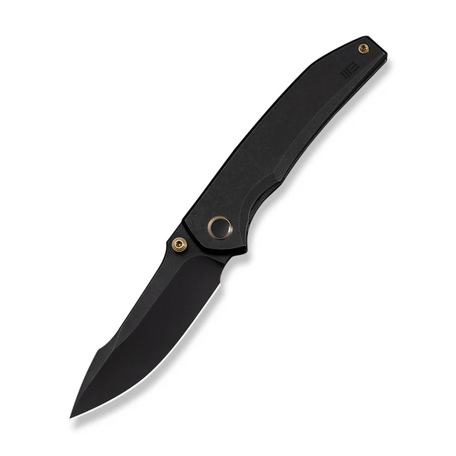 We Knife WE24086-1 Ryson Thumb Stud Knife Black Titanium Handle (3.33"" Black Stonewashed Bohler M390 Blade)