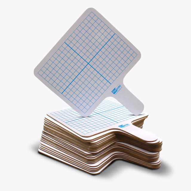 FLIPSIDE Flipside Products Rectangular Graph Dry Erase Answer Paddle, Class Pack of 24