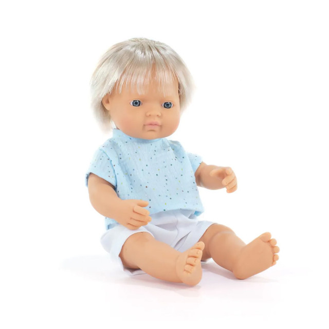 MINILAND EDUCATIONAL CORPORATION Miniland My Friends & Me Baby Doll, Blonde Boy, 15", Boxed