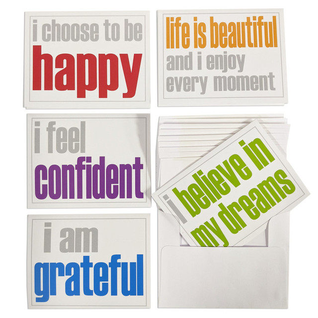 INSPIRED MINDS Inspired Minds Note Cards with Envelope, Confidence Booster Set, 2 Each of 5 Titles, Set of 10