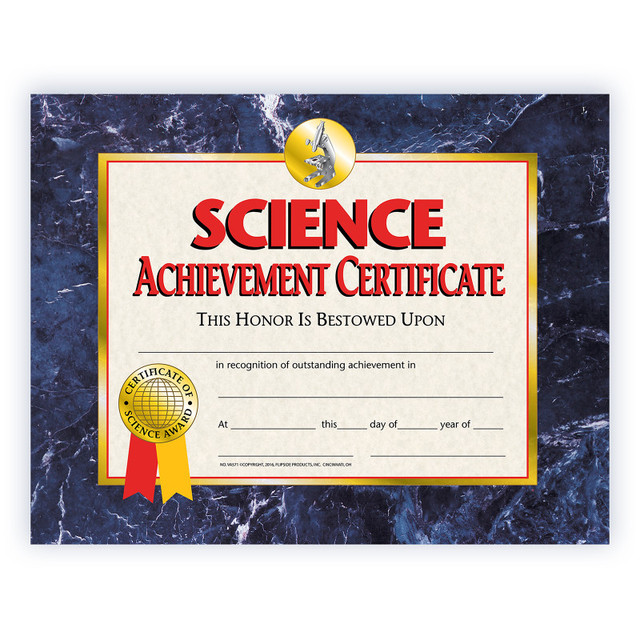FLIPSIDE Hayes Publishing Science Achievement Certificate