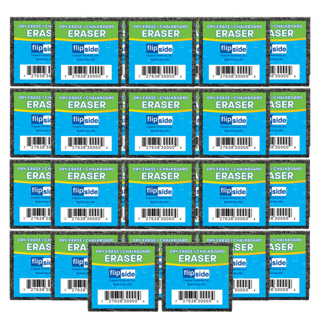 FLIPSIDE Flipside Products Student Felt Erasers, 2" x 2", Pack of 30