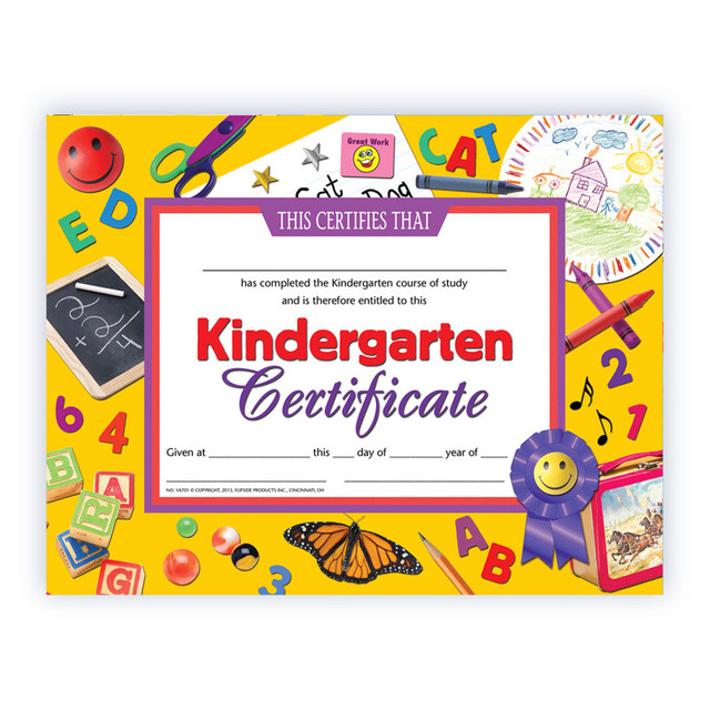 FLIPSIDE Hayes Publishing Kindergarten Certificate, 8.5" x 11", Pack of 30