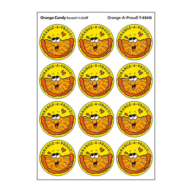 TREND ENTERPRISES INC. TREND Orange-A-Proud!/Orange Candy Scented Stickers, Pack of 24